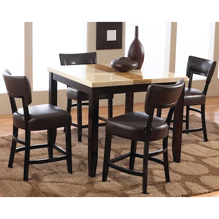 5 Piece Counter Table and Stool Set